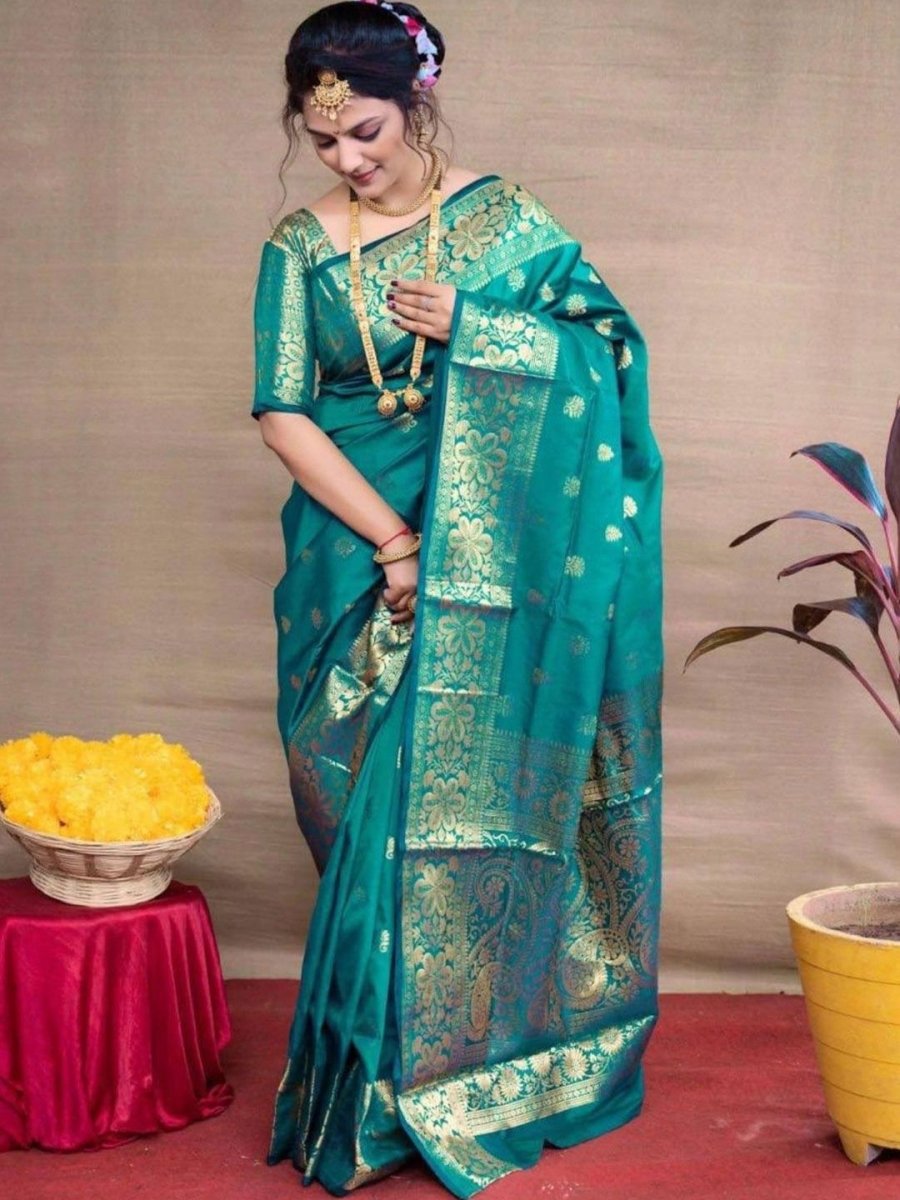 Anouk Woven Design Zari Banarasi Saree