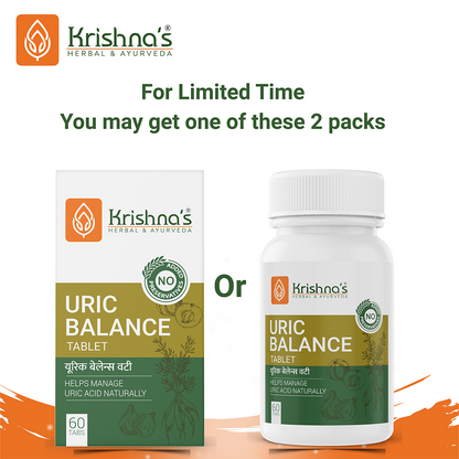 Krishna'S Herbal & Ayurveda Uric Balance Tablets - Distacart