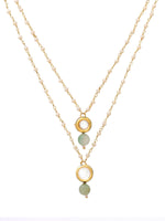 Thumbnail for Ruby Raang Green Aventurine & Kundan Necklace