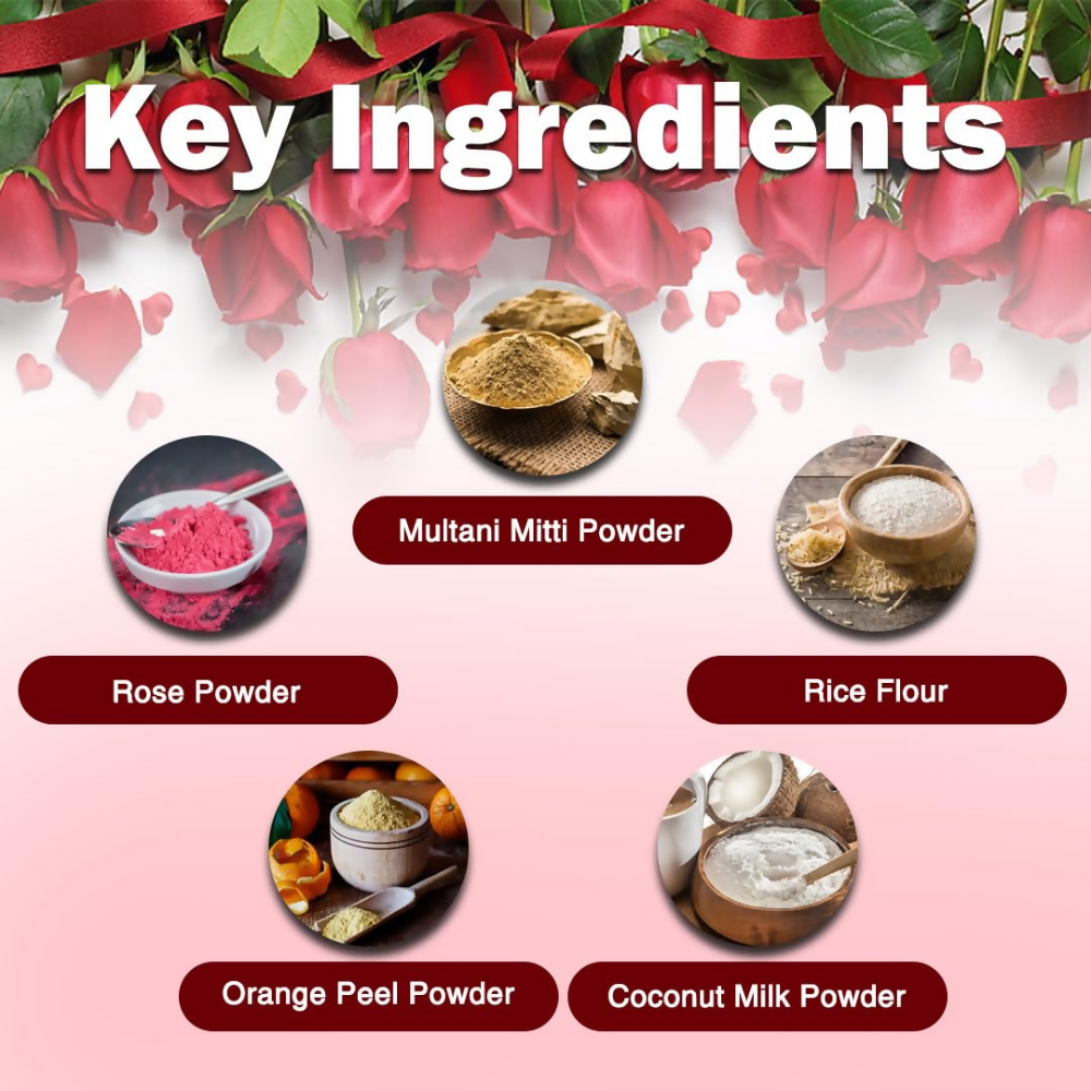 VedicAyurveda Herbal Wax Powder - Rose - Dista