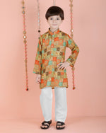 Thumbnail for Joban Fashion Kids Island Cotton Full Sleeves Printed Kurta and Pyjama- Multi - Distacart