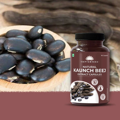 Saptamveda Natural Kaunch Beej Extract Capsules - Distacart