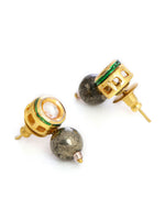 Thumbnail for Ruby Raang Purple Pyrite Kundan Studs