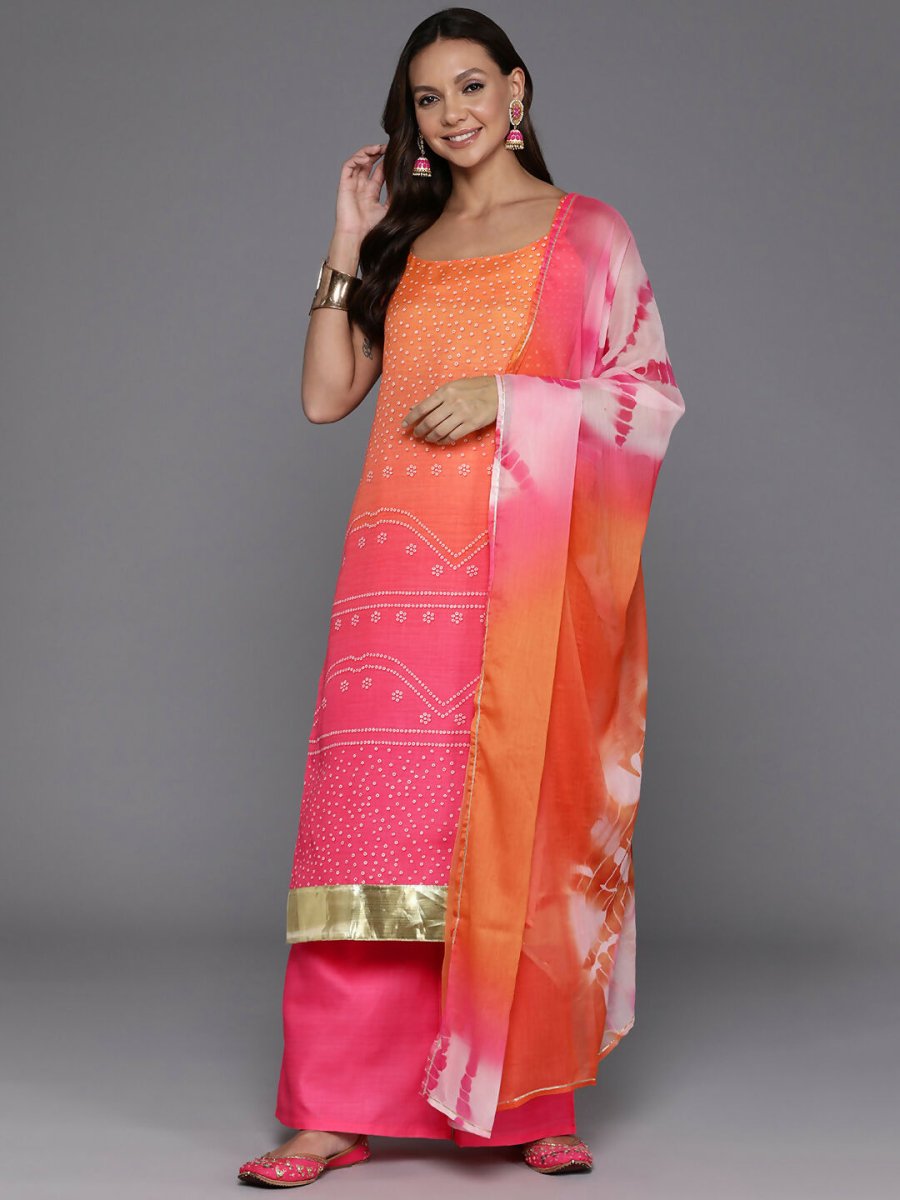 Ahalyaa Women's Traditional wear Kurta Set - Pink - Distacart
