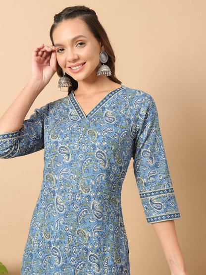 FIORRA Women's Wine Cotton Straight Kurta Set - Distacart
