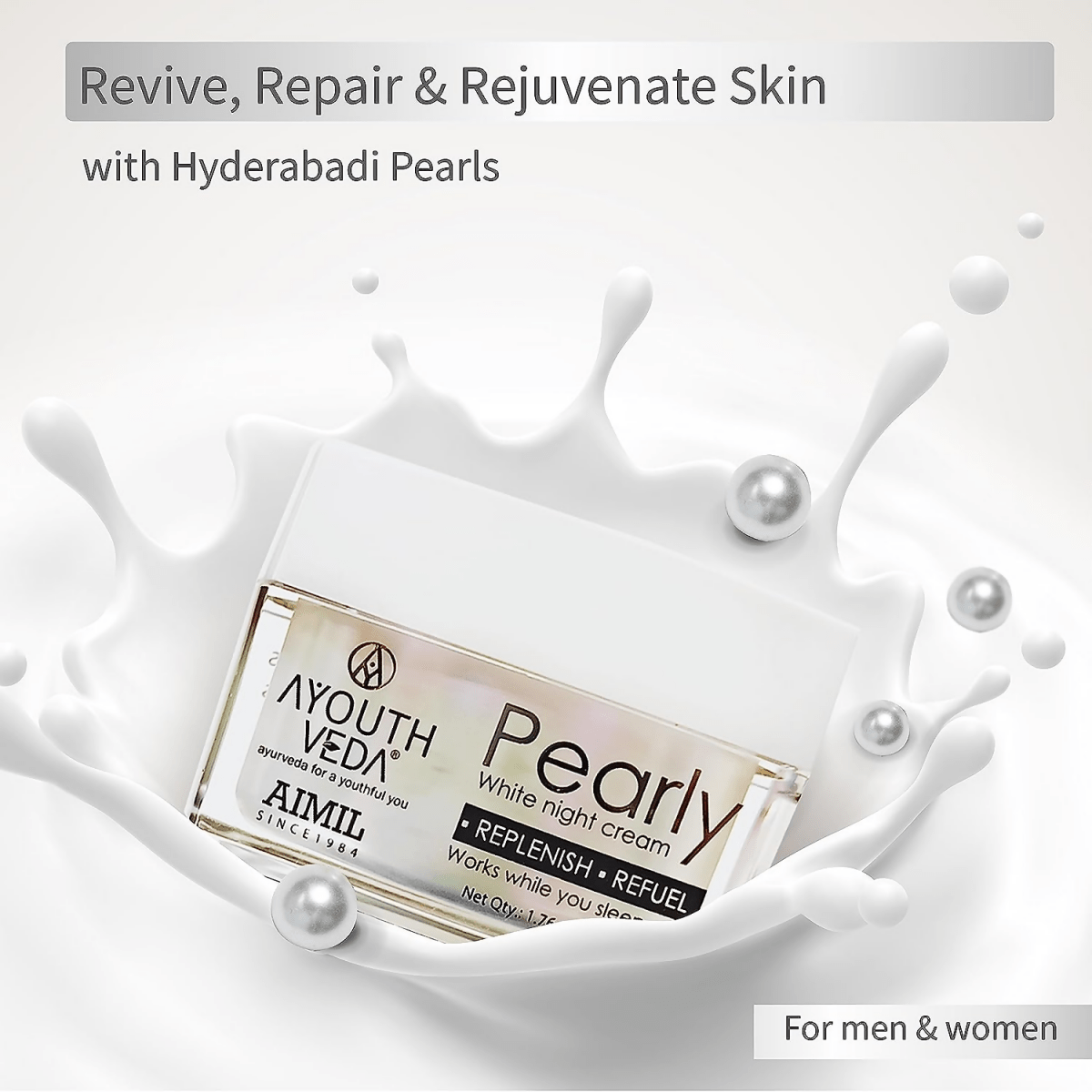 Ayouthveda Pearly White Night Cream - Distacart