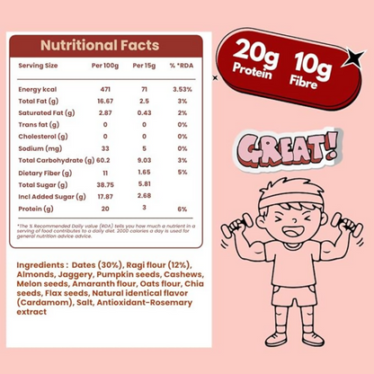 NIHKAN Ragi & Dates Protein Mini Bars - Dista