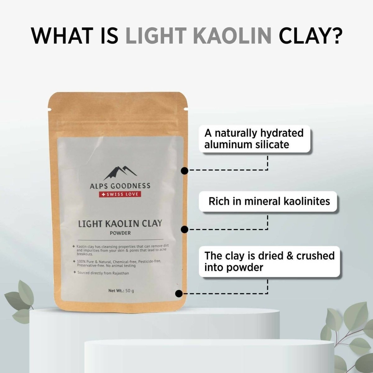 Alps Goodness Light Kaolin Clay Powder - Distacart
