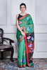 Morchari Multicolour Cotton Handloom Mirror Work Saree Unstitched Blouse - Distacart