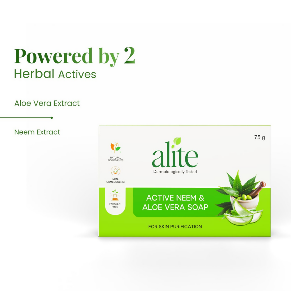 Alite Neem & Aloe Vera Soap for Gentle Daily Cleansing - Distacart