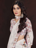 Thumbnail for Mitera Floral Printed Pure Georgette Saree - Distacart