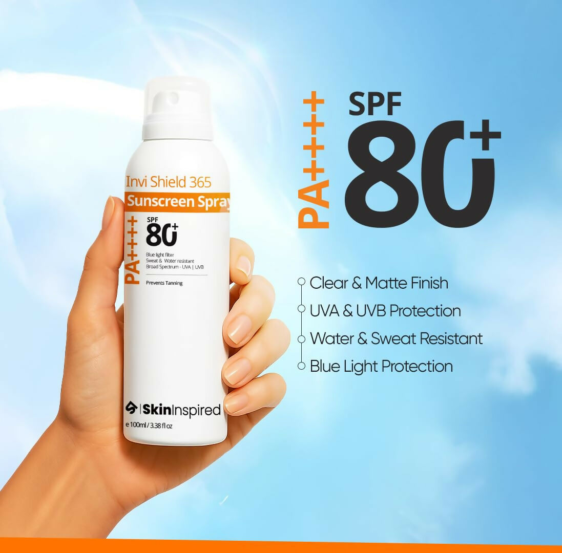 SkinInspired Invi Shield 365 Body Sunscreen Spray SPF 80+ PA++++ Ultra-Light