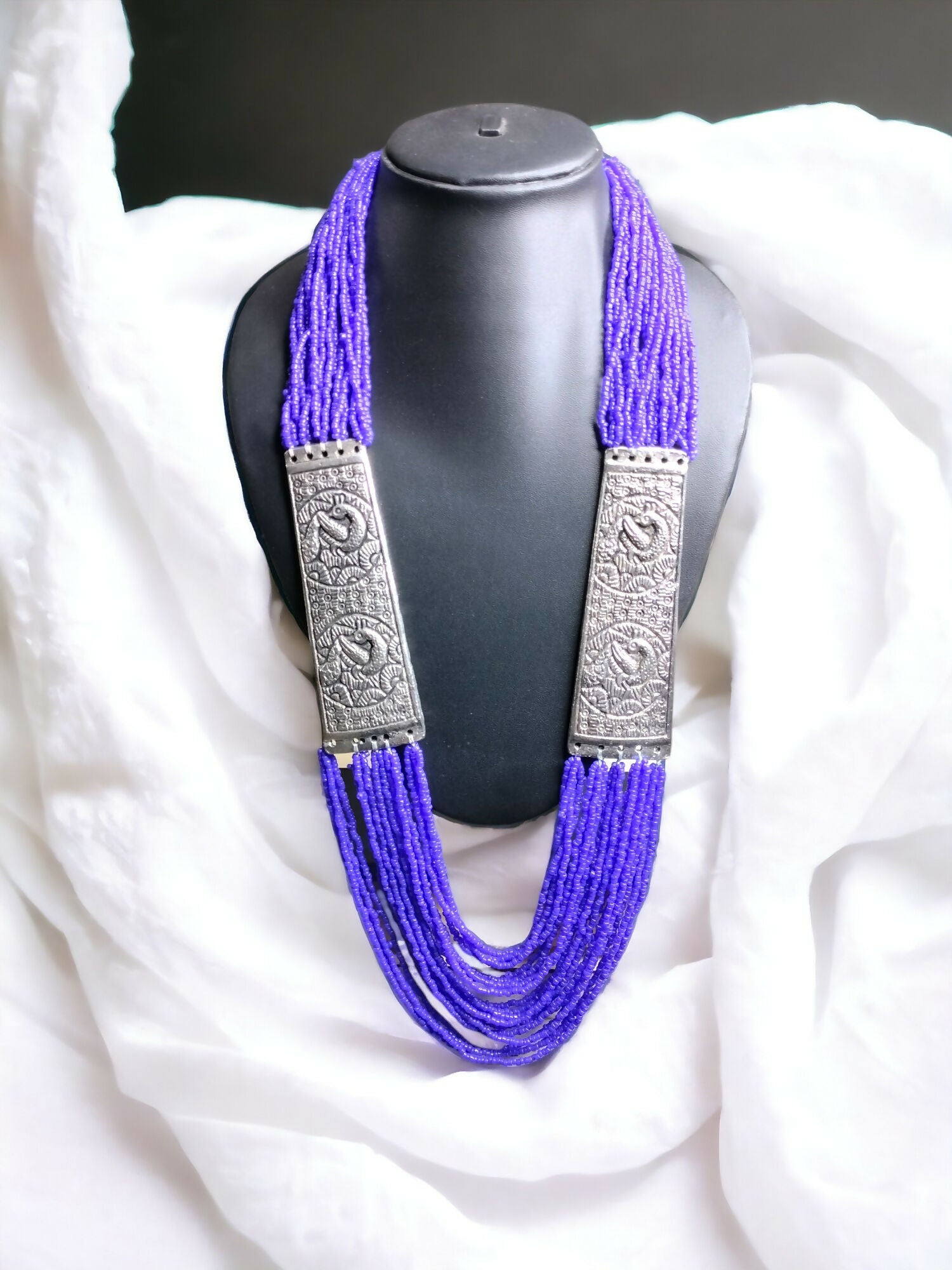 Inhanns Saree Shobha Statement Necklace - Purple Necklace - Distacart