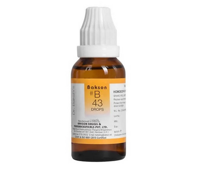 Bakson's Homeopathy B43 Drops - Distacart