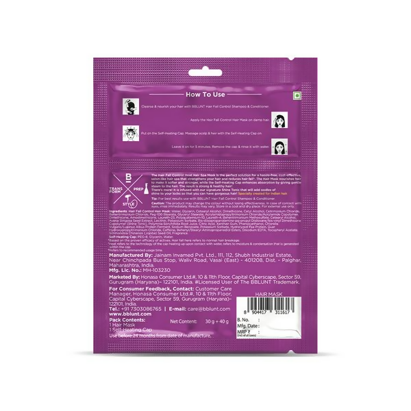 BBlunt Hair Fall Control Heat Hair Spa Mask with Pea Protein & Caffeine - Distacart