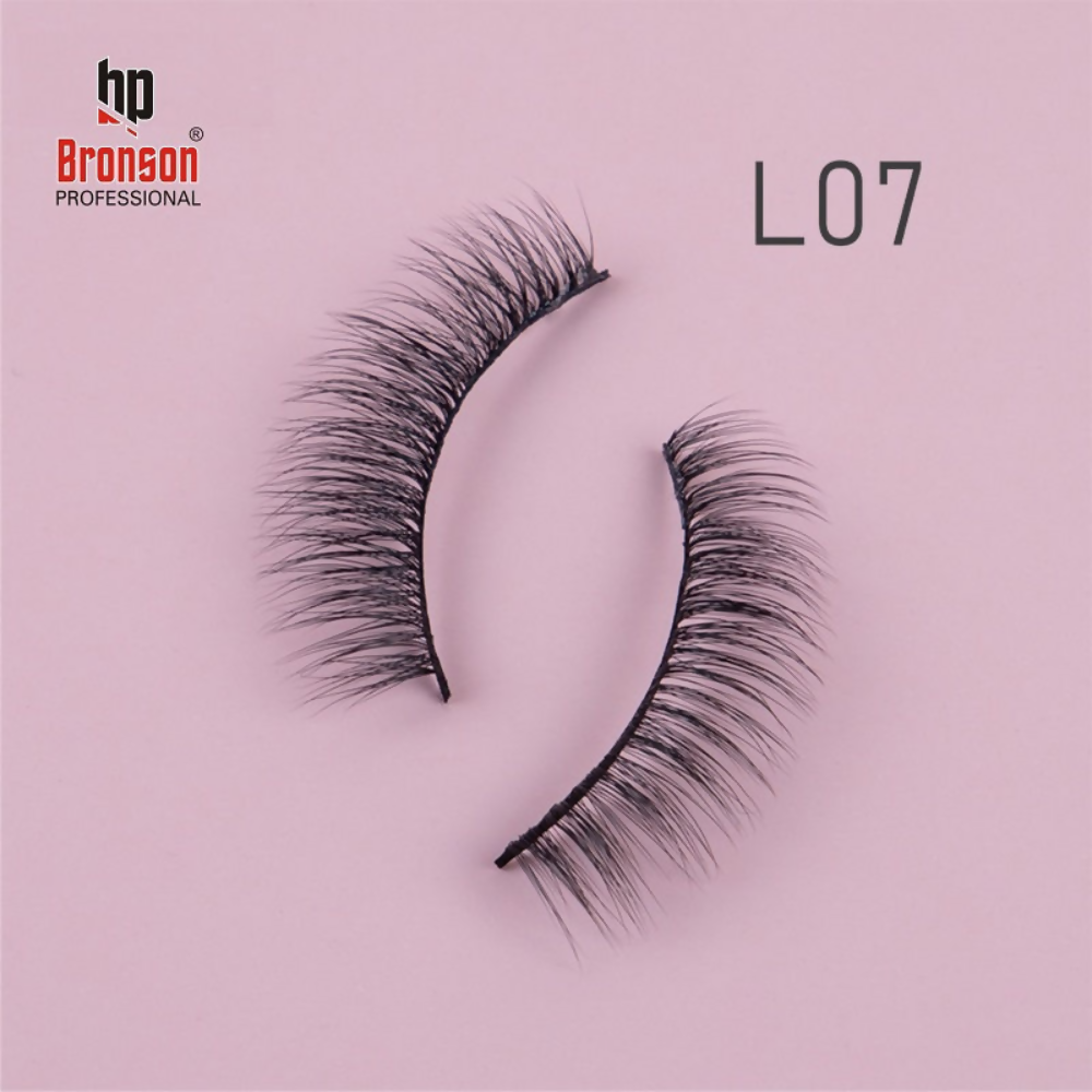 Bronson Professional Eyelash Set 3d False Long And Natural Eye Makeup - L07 - Dista