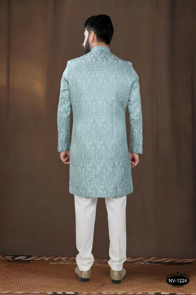 Joban Fashion Men's Green Woven Jacquard Kurta with Pyjama - Distacart
