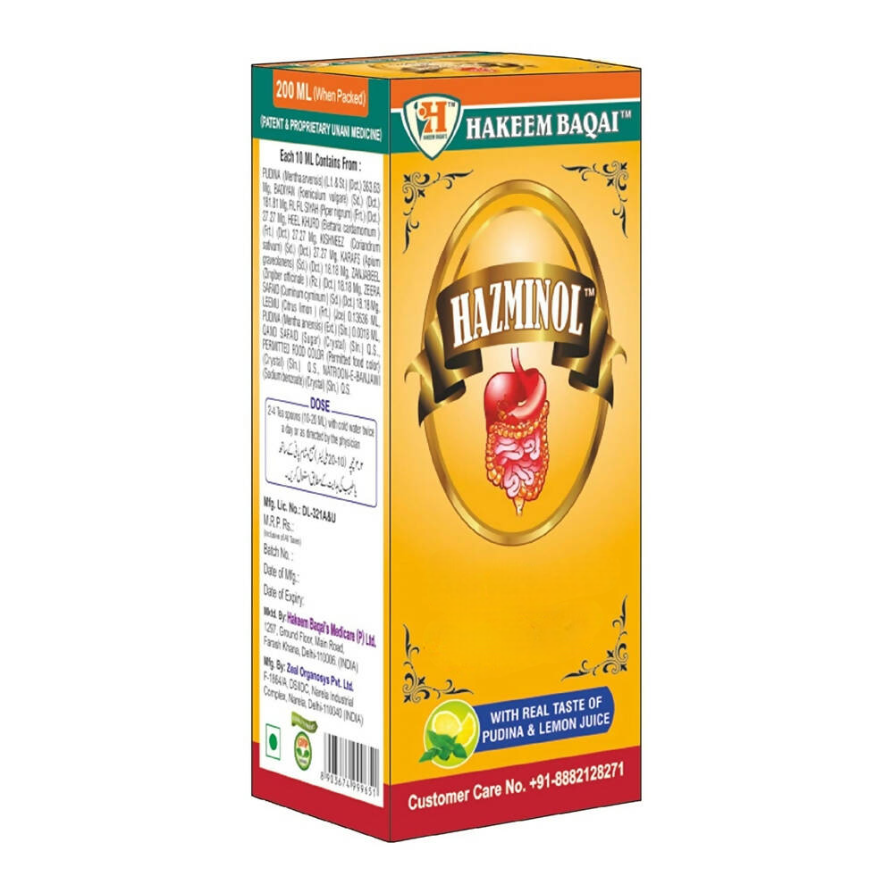 Hakeem Baqai'S Hazminol Syrup - Distacart
