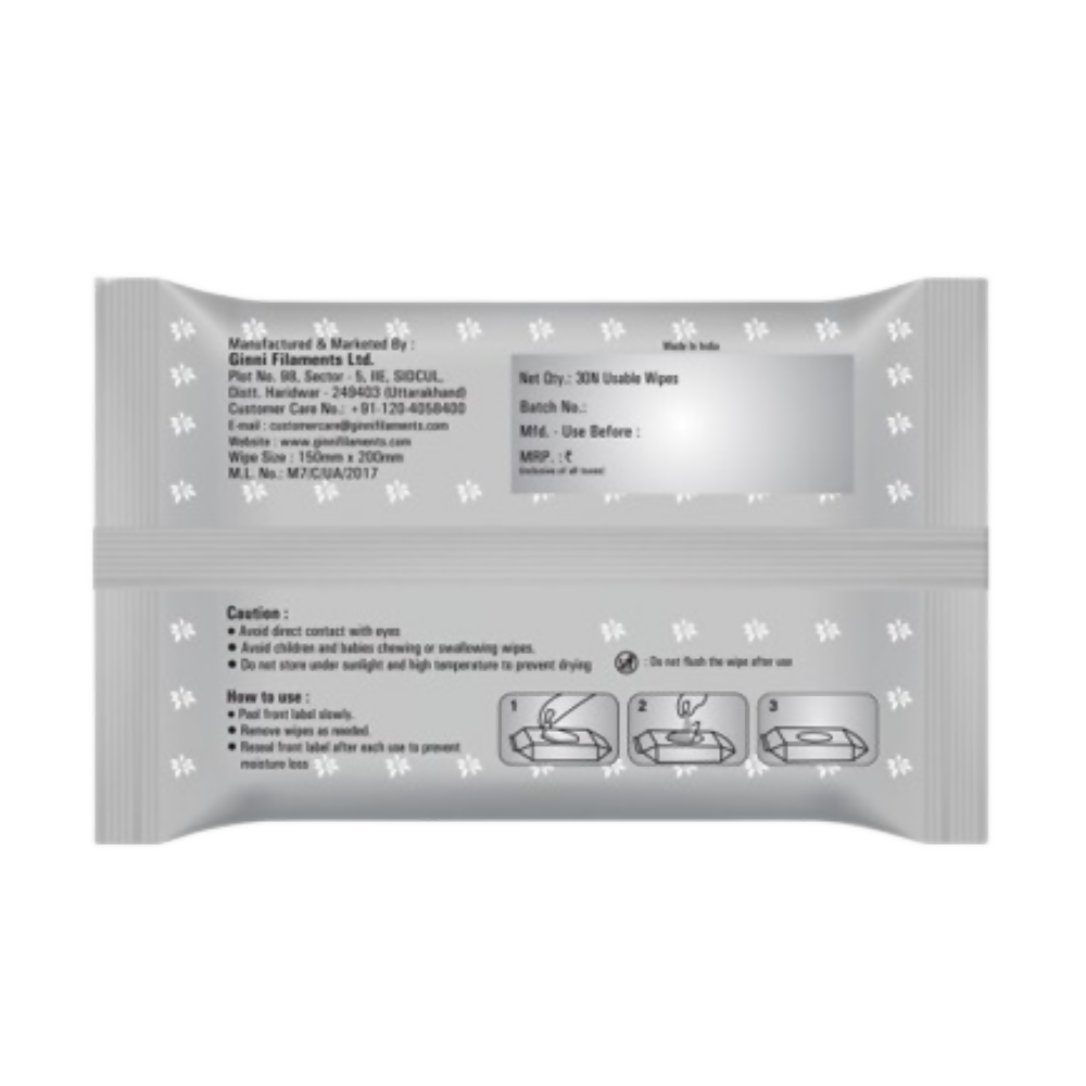 Ginni Set of 5 Rose Cleansing & Makeup Remover Wet Wipes - Dista