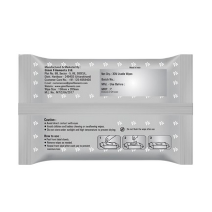 Ginni Set of 5 Rose Cleansing & Makeup Remover Wet Wipes - Dista