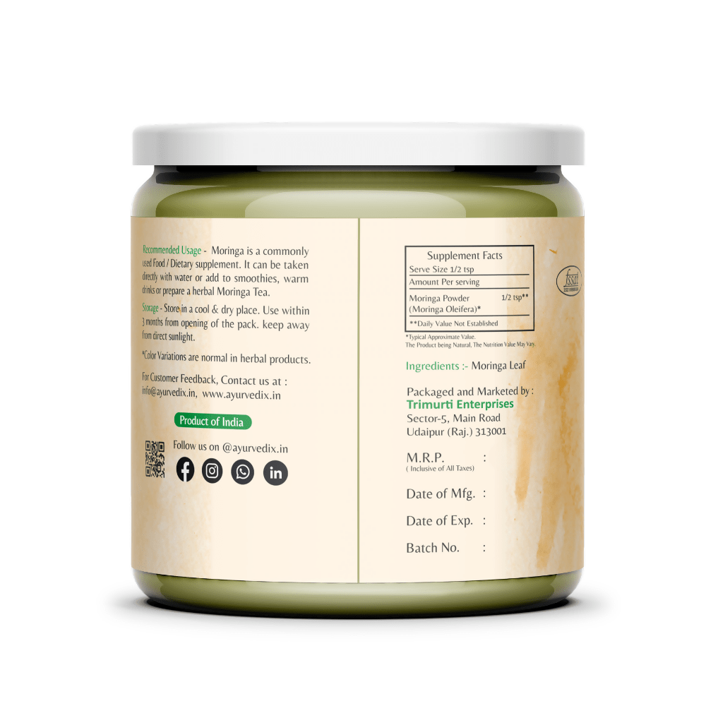 Ayurvedix Organic Moringa Leaf Powder - Distacart