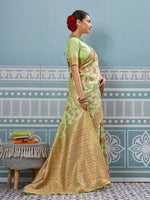 Thumbnail for Astita Sea Green Silk Saree