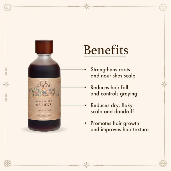 Buy Old School Rituals 63-Herb Hair Elixir All-Natural Hair Oil For ...