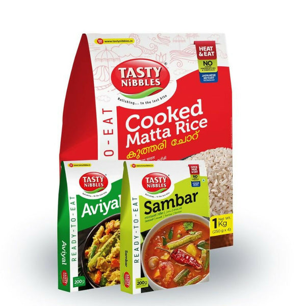 Tasty Nibbles Cooked Matta Rice | Sambar and Aviyal - Distacart