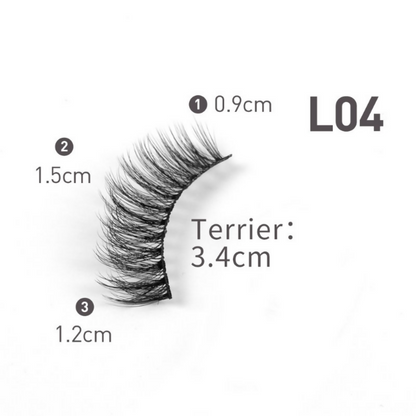 Bronson Professional Eyelash Set 3d False Long And Natural Eye Makeup - L04 - Dista