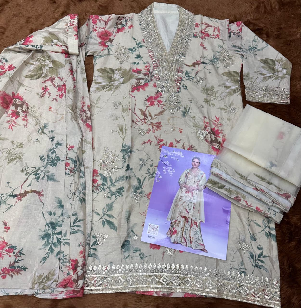 Aarshi Fashions Pale Yellow Floral Print Full Stitched Palazzo Suits - Distacart