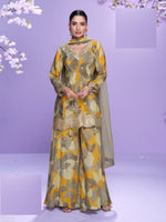 Thumbnail for Aarshi Fashions Grey Floral Print Full Stitched Palazzo Suits - Distacart
