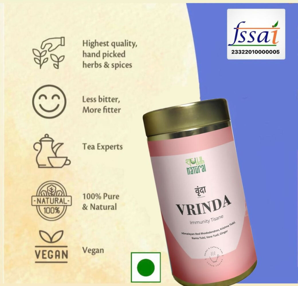 Shuddh Natural Cold Cough Relief Tea Vrinda Floral Tisane - Distacart