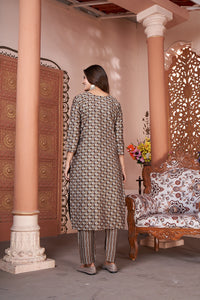 Thumbnail for NOZ2TOZ Women's Party Wear Premium Royal Silk Kurta With Pant And Duppata Set - Coffee - Distacart