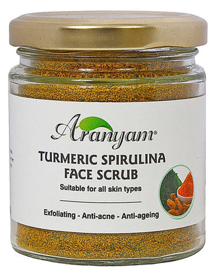 Aranyam Turmeric Spirulina Face Scrub - Distacart