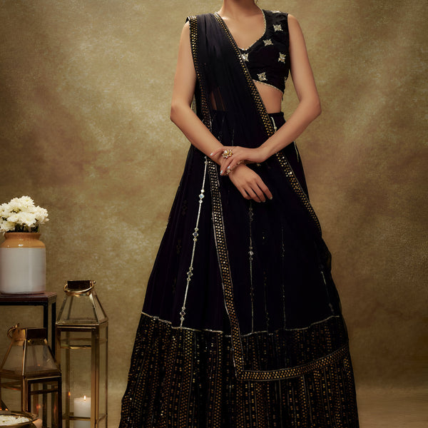 Lehenga Mart Designer Lehenga Choli - Black - Distacart