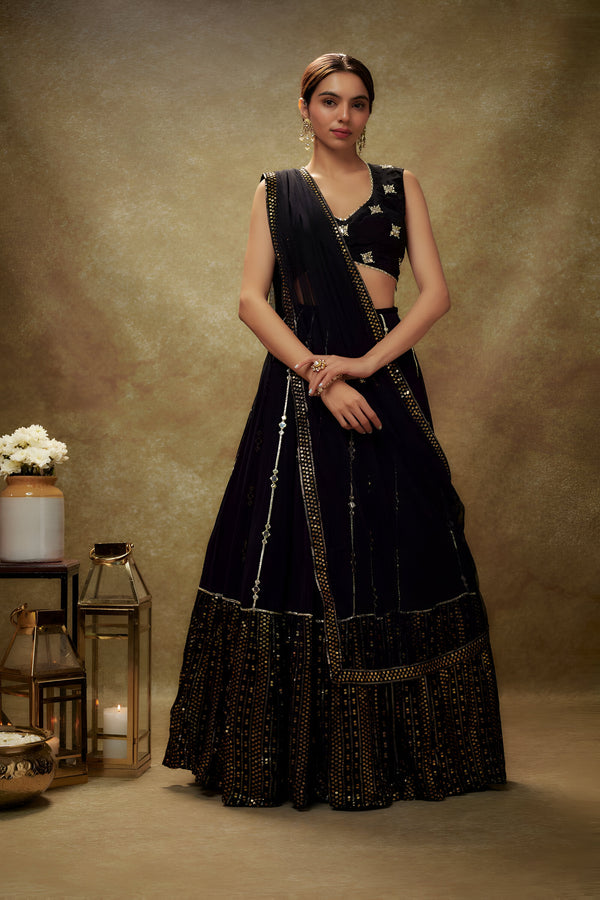 Lehenga Mart Designer Lehenga Choli - Black - Distacart