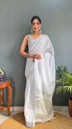 Thumbnail for Malishka Export Cotton Printed Ready To Wear Saree With Blouse Piece - Mehendi - Distacart