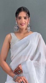 Thumbnail for Malishka Export Cotton Printed Ready To Wear Saree With Blouse Piece - Mehendi - Distacart