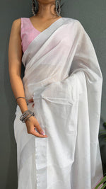 Thumbnail for Malishka Export Cotton Printed Ready To Wear Saree With Blouse Piece - Pink - Distacart