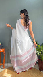 Thumbnail for Malishka Export Cotton Printed Ready To Wear Saree With Blouse Piece - Red - Distacart