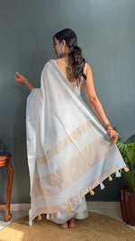 Thumbnail for Malishka Export Cotton Printed Ready To Wear Saree With Blouse Piece - Yellow - Distacart