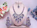 Thumbnail for Jewel City Teardrop Bridal Necklace Set with Earrings & Maang Tikka - Ethnic Wedding Jewelry for Brides & Parties - Distacart