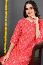 Thumbnail for Ahika Women Cotton Simple Function Wear Pink Kurti - Distacart