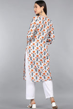 Thumbnail for Ahika Women Cotton Trendy Festive Wear Off White Printed Kurti - Distacart