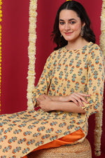 Thumbnail for Ahika Women Cream Printed Daily Wear Kurti - Distacart