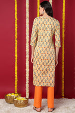 Thumbnail for Ahika Women Cream Printed Daily Wear Kurti - Distacart