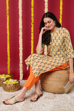 Thumbnail for Ahika Women Cream Printed Daily Wear Kurti - Distacart