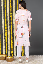 Thumbnail for Ahika Women Cotton Fabric Pink Printed Fancy Daily Wear Kurti - Distacart