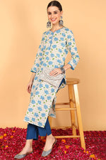 Thumbnail for Ahika White Cotton Straight Kurta - Distacart