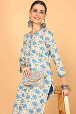 Thumbnail for Ahika White Cotton Straight Kurta - Distacart